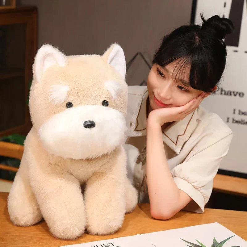 Maliben | Fluffy Gray Biege Schnauzer Dog Plushie