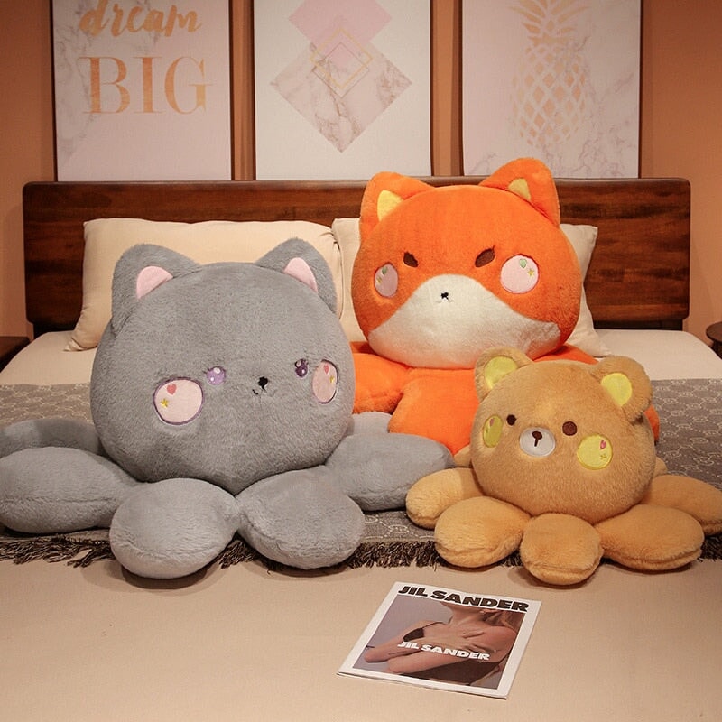Maliben | Fluffy Octo-Animal Fox Cat Bunny Bear Plushies