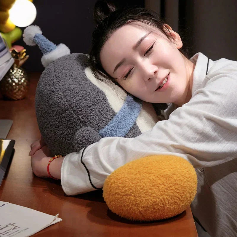 Maliben | Fluffy Penguin Backrest Cushion Pillow Seat