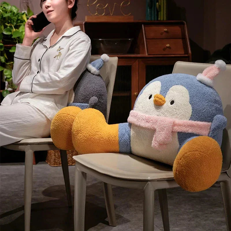 Maliben | Fluffy Penguin Backrest Cushion Pillow Seat