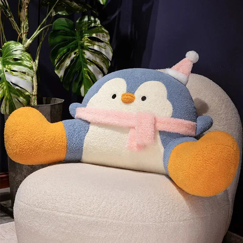 Maliben | Fluffy Penguin Backrest Cushion Pillow Seat