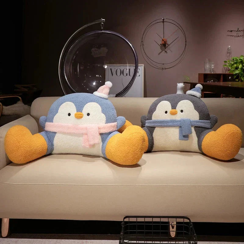 Maliben | Fluffy Penguin Backrest Cushion Pillow Seat