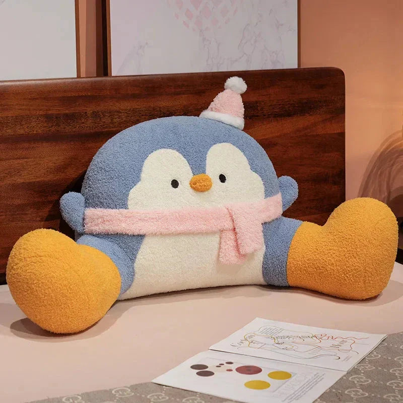 Maliben | Fluffy Penguin Backrest Cushion Pillow Seat