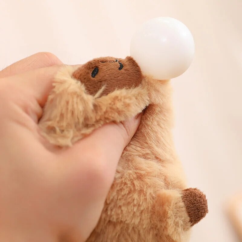 Maliben | Fluffy Sleepy Capybara With Orange Plushie