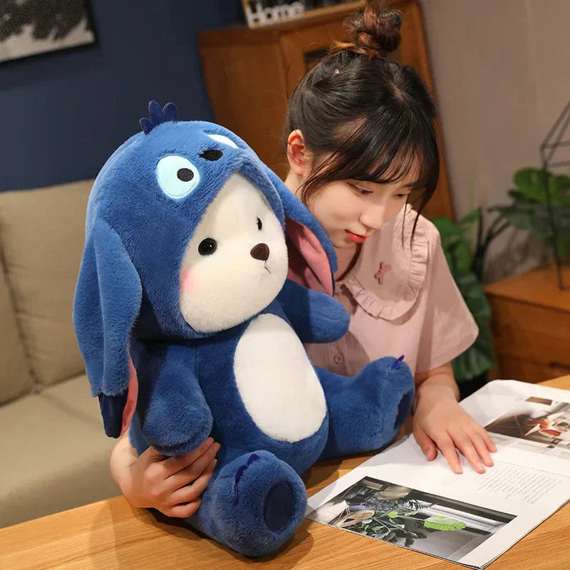 Maliben | Fluffy White Bear Donkey Outfit Plushie