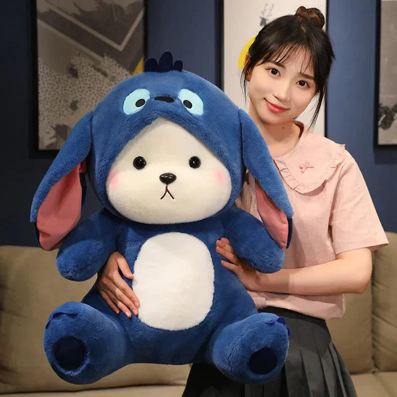 Maliben | Fluffy White Bear Donkey Outfit Plushie