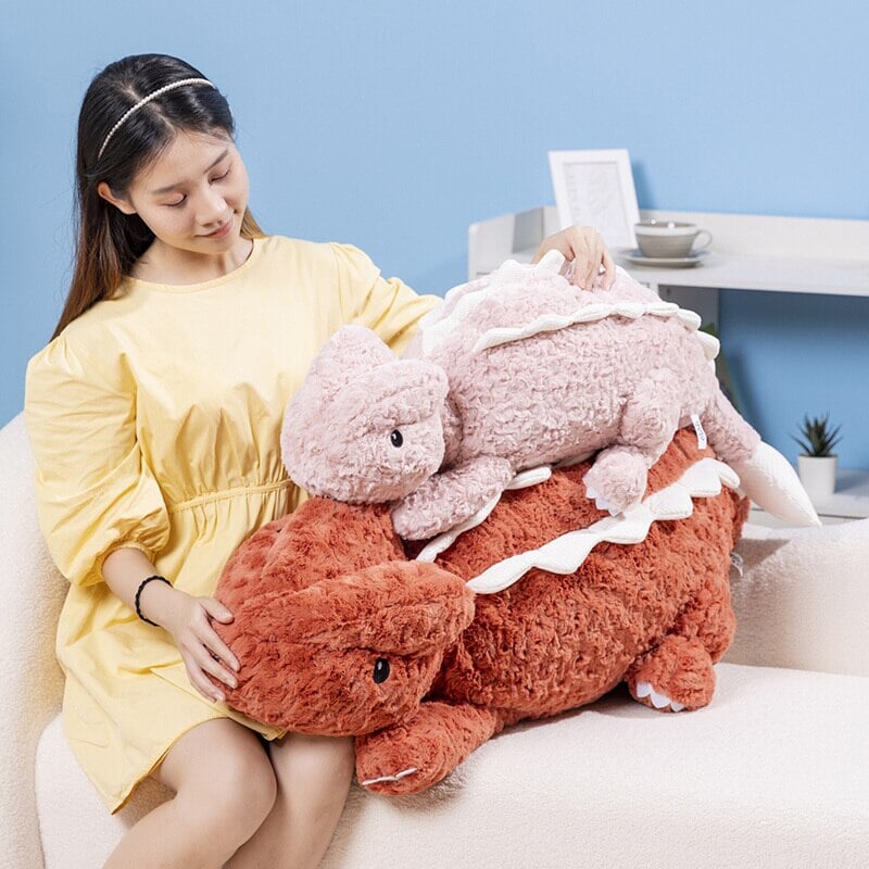 Maliben | Fuzzy Cute Pink Red Lizard Plushies
