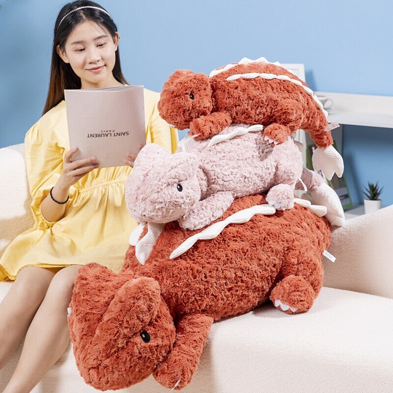 Maliben | Fuzzy Cute Pink Red Lizard Plushies