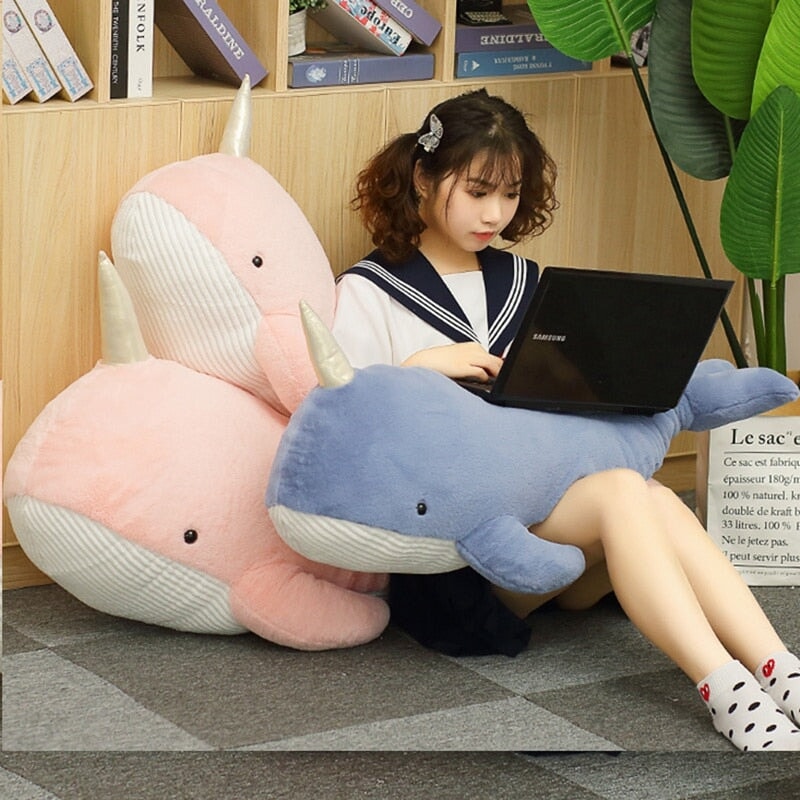 Maliben | Giant Blue Pink Narwhal Plushies