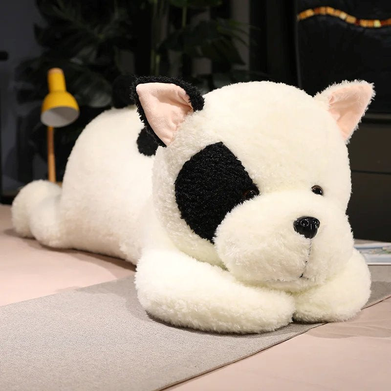 Maliben | Giant Fluffy Spotty White Black Dog Plushie