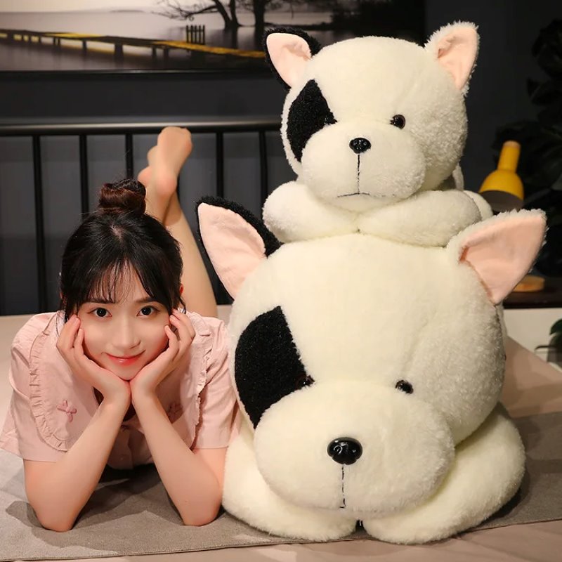 Maliben | Giant Fluffy Spotty White Black Dog Plushie