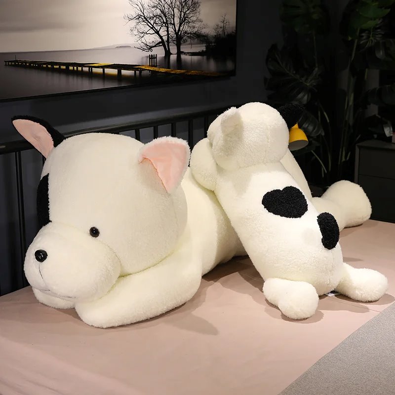 Maliben | Giant Fluffy Spotty White Black Dog Plushie