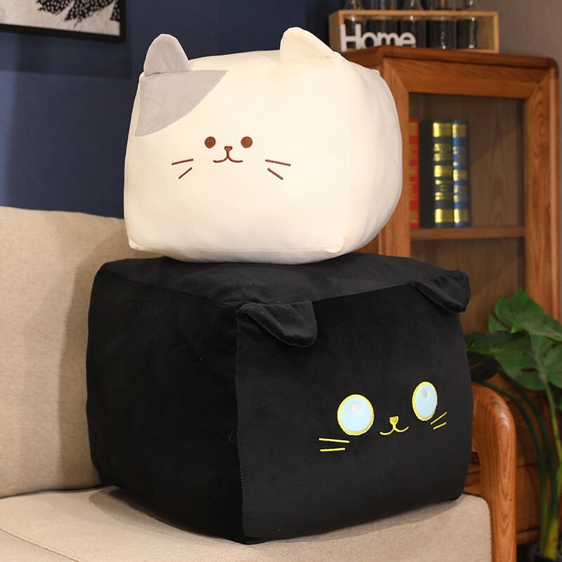 Maliben | Kawaii Black White Cube Cat Plushies