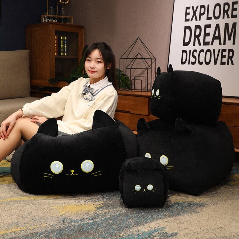 Maliben | Kawaii Black White Cube Cat Plushies