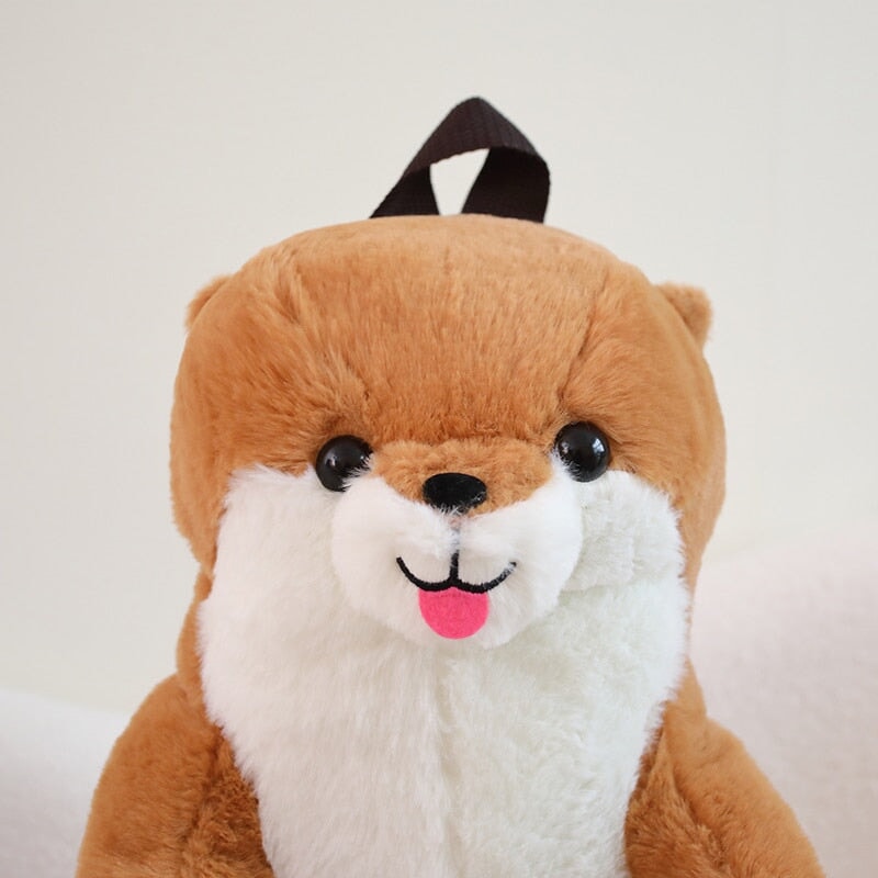 Maliben | Kawaii Brown Otter Backpack Plushie