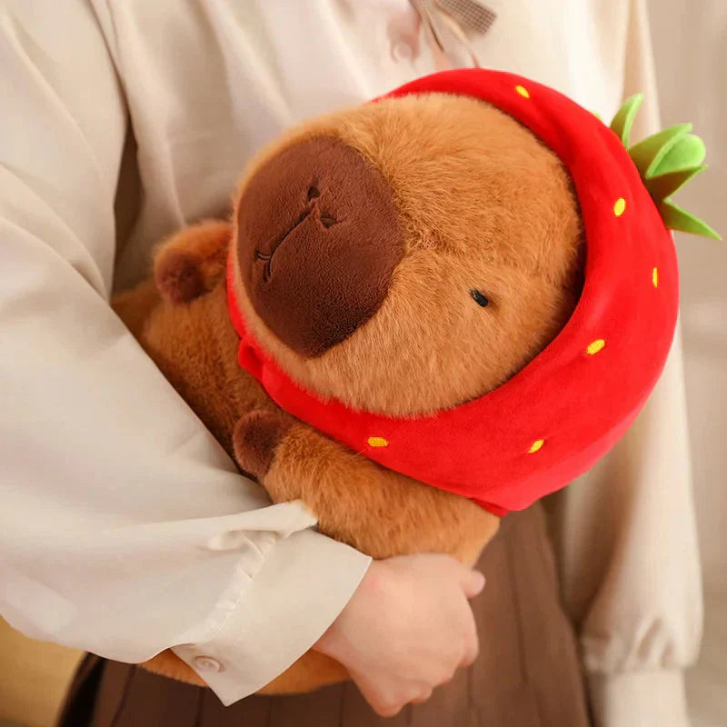 Maliben | Kawaii Capybara With Strawberry Hat Plushie