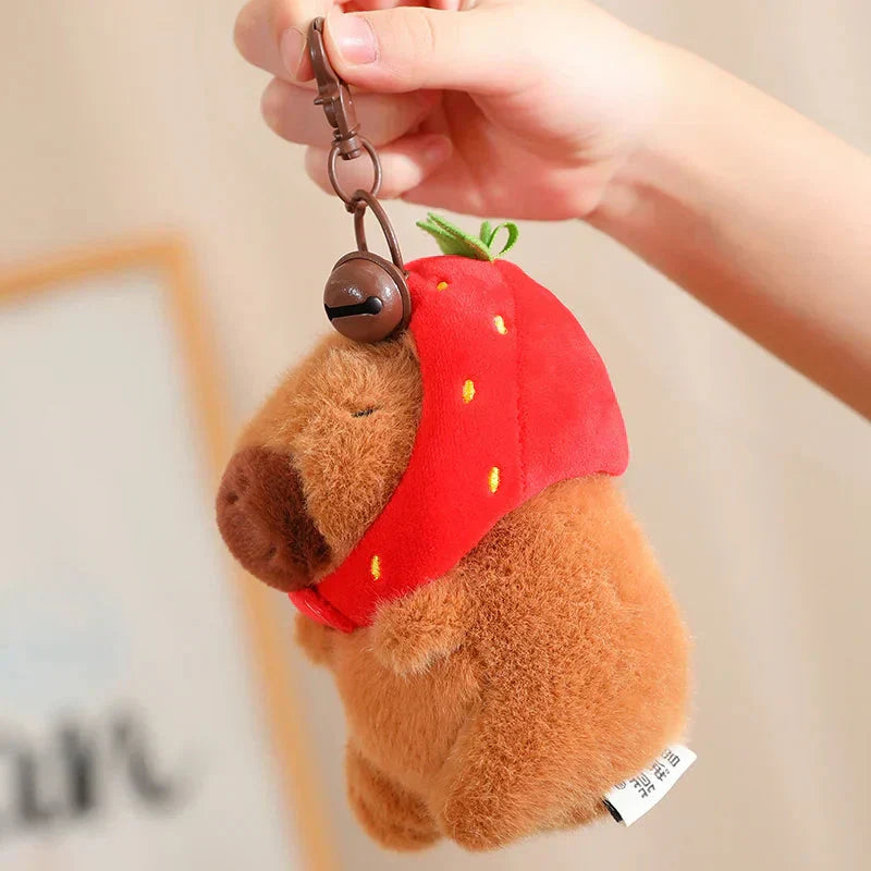 Maliben | Kawaii Capybara With Strawberry Hat Plushie