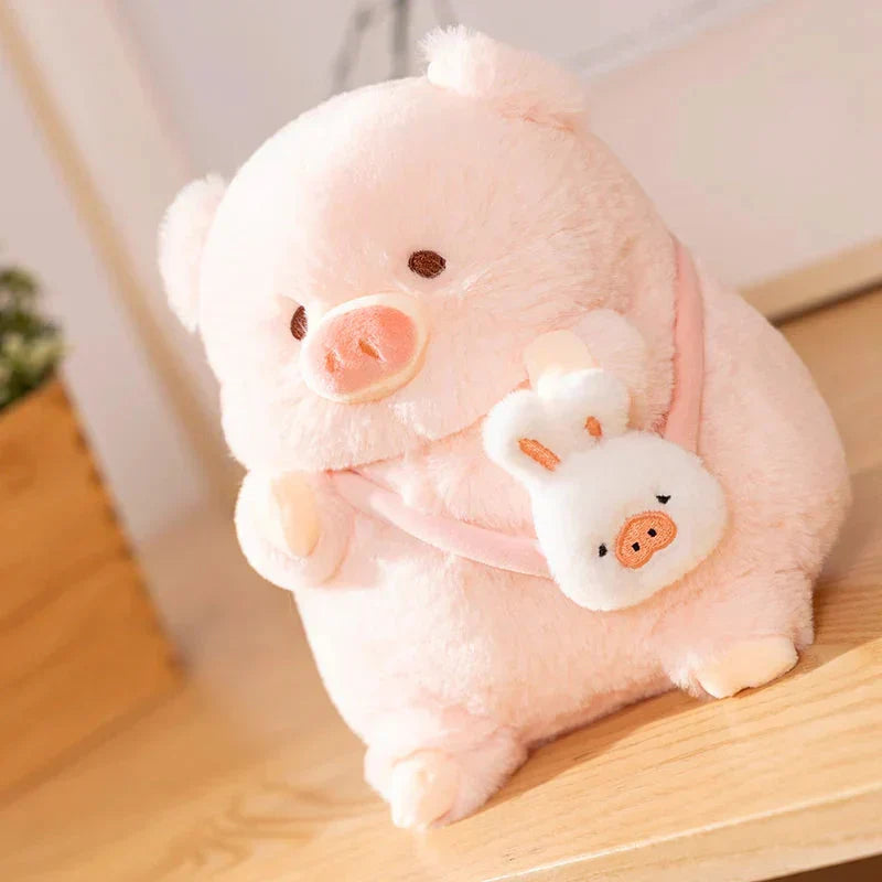 Maliben | Kawaii Chunky Pig Holding Flower Plushie
