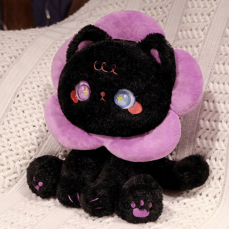 Maliben | Kawaii Flower Black White Cat Plushies