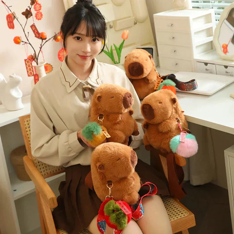 Maliben | Kawaii Fluffy Capybara Plushies With Strap
