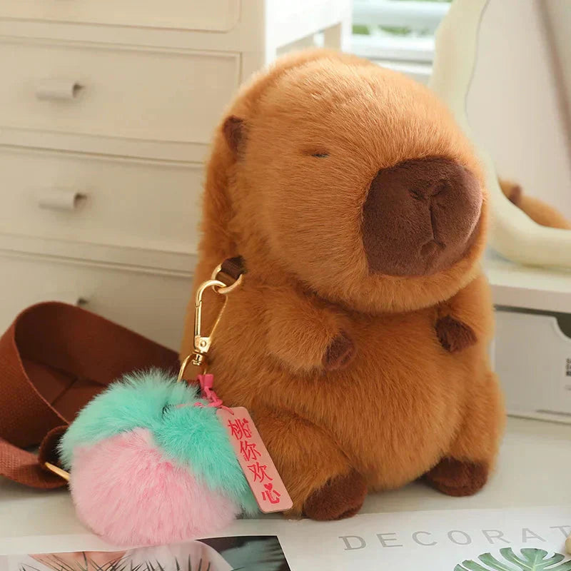 Maliben | Kawaii Fluffy Capybara Plushies With Strap