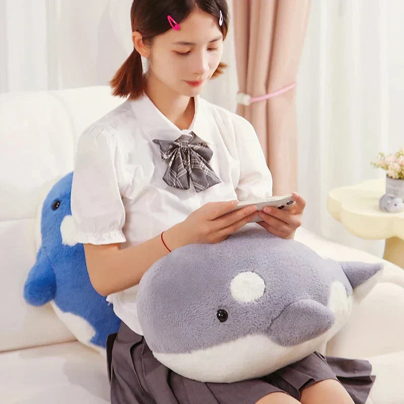 Maliben | Kawaii Fluffy Gray Blue Killer Whale Plushies