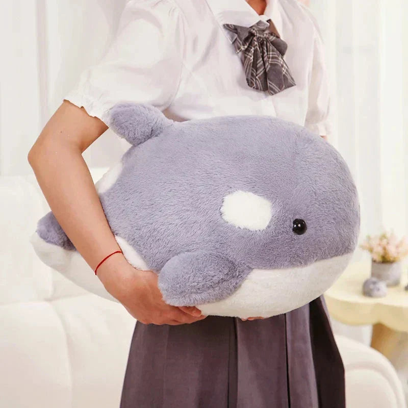 Maliben | Kawaii Fluffy Gray Blue Killer Whale Plushies