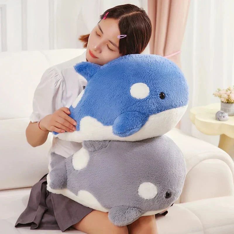 Maliben | Kawaii Fluffy Gray Blue Killer Whale Plushies