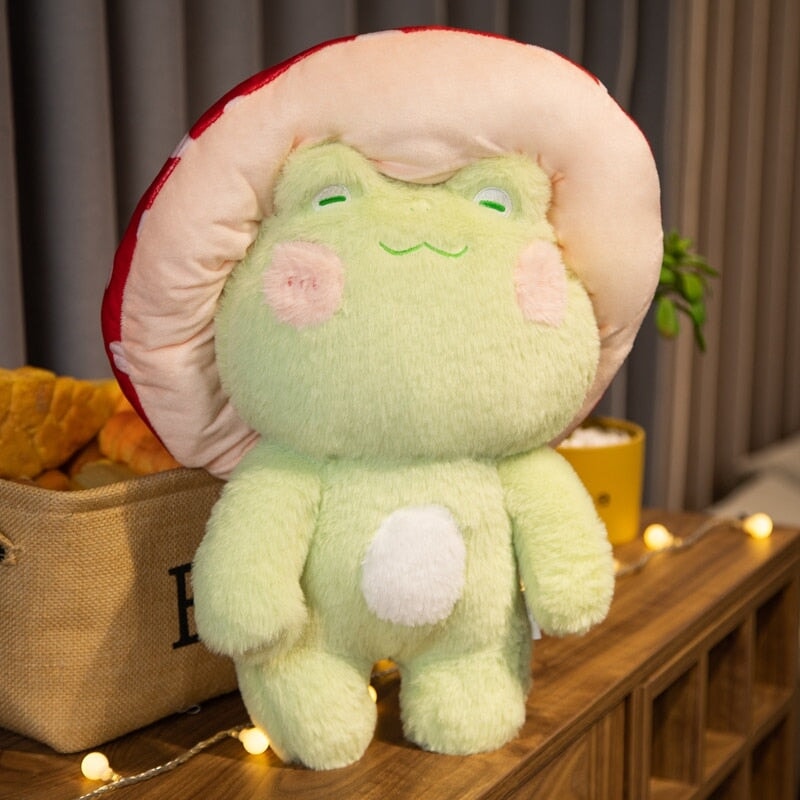 Maliben | Kawaii Fluffy Mushroom Frog Family Plushies