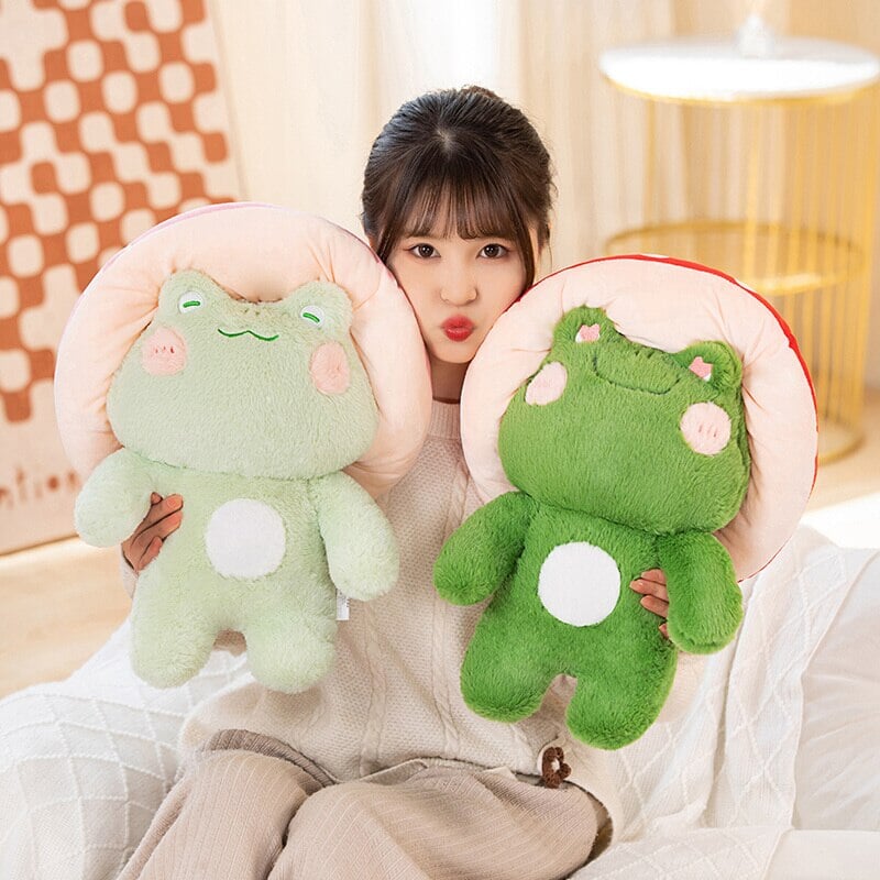 Maliben | Kawaii Fluffy Mushroom Frog Family Plushies