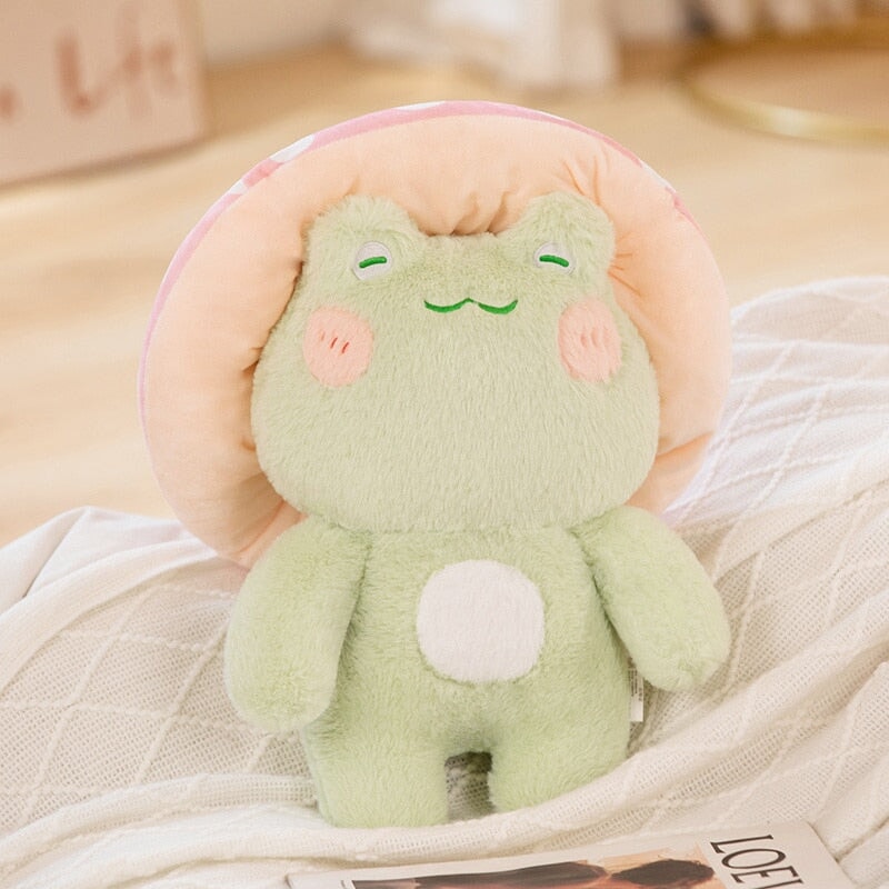 Maliben | Kawaii Fluffy Mushroom Frog Family Plushies