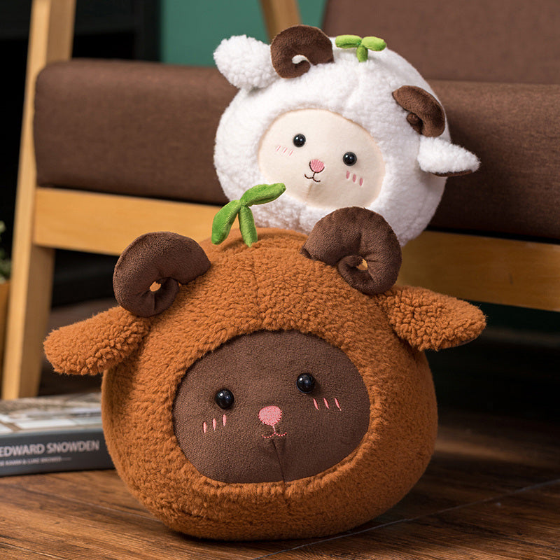 Maliben | Kawaii Fluffy Sheep Goat Ram Plushie