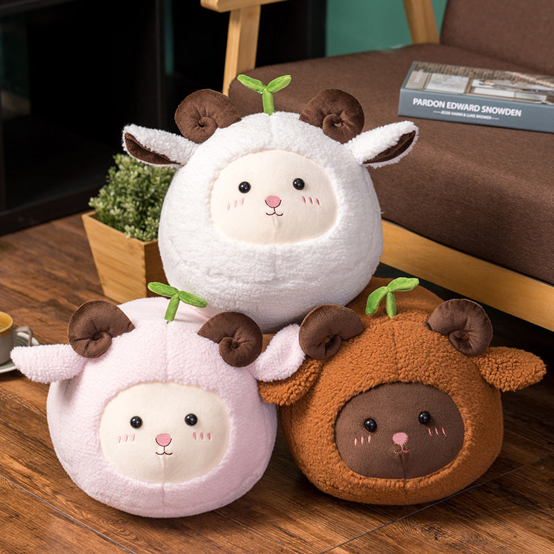Maliben | Kawaii Fluffy Sheep Goat Ram Plushie