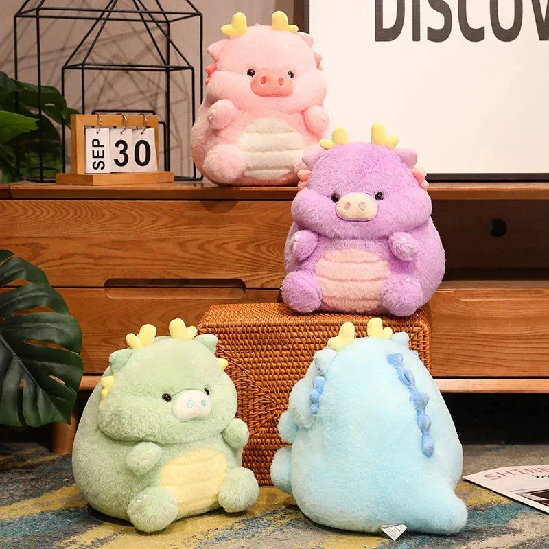 Maliben Kawaii Pig Dragon Plush — 30 cm, 7 Pastel Colors