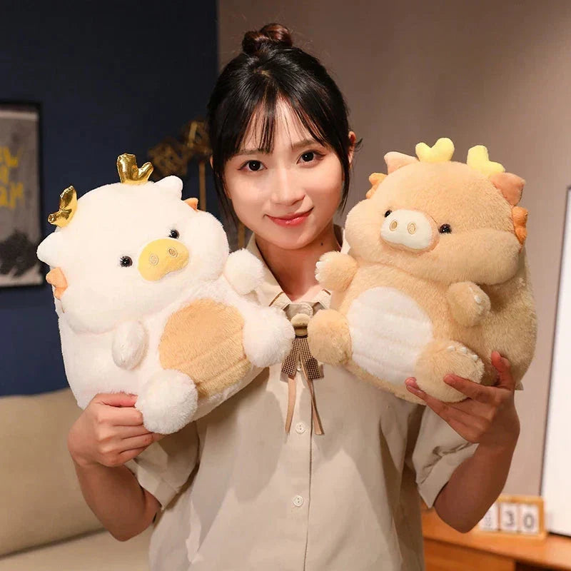 Maliben Kawaii Pig Dragon Plush — 30 cm, 7 Pastel Colors