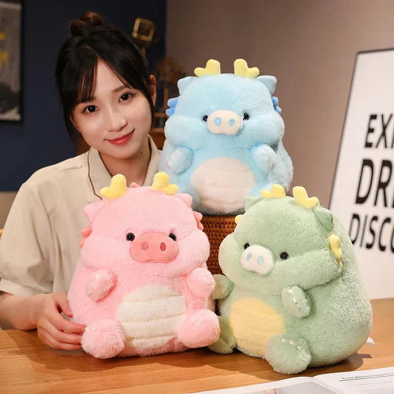 Maliben Kawaii Pig Dragon Plush — 30 cm, 7 Pastel Colors