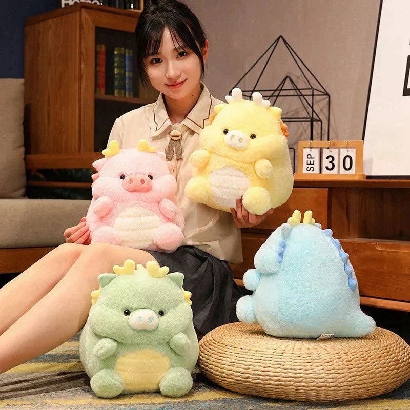 Maliben Kawaii Pig Dragon Plush — 30 cm, 7 Pastel Colors