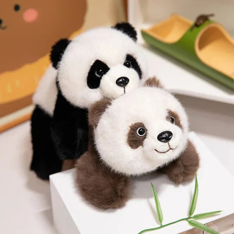 Maliben | Kawaii Fuzzy Black Brown Panda Plushies