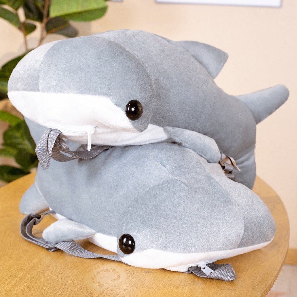 Maliben | Kawaii Hammerhead Shark Plush Backpack