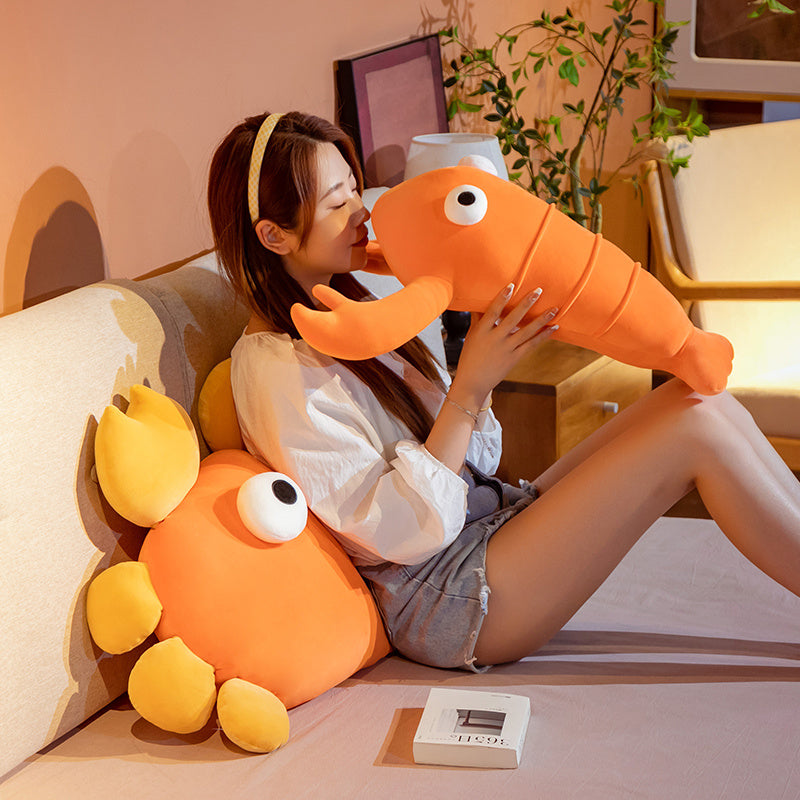 Maliben | Kawaii Orange Crab & Lobster Plushie