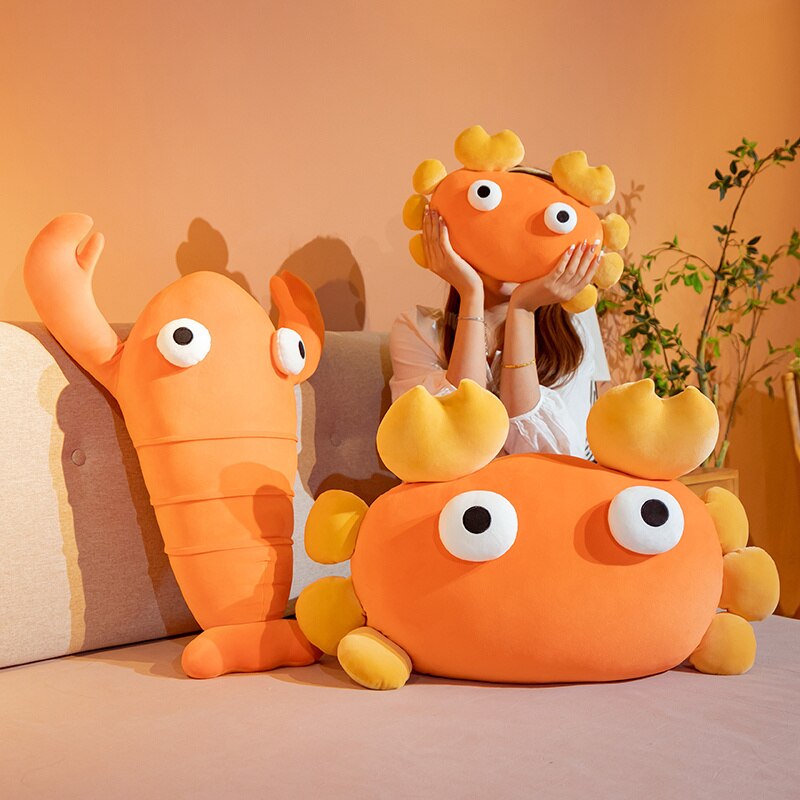 Maliben | Kawaii Orange Crab & Lobster Plushie