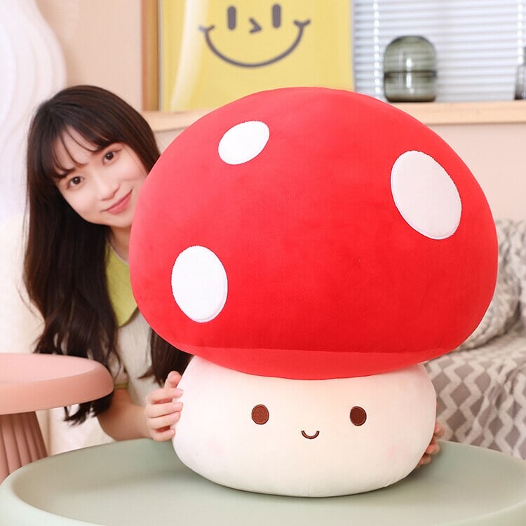 Maliben | Kawaii Red Brown White Mushroom Plushie Family