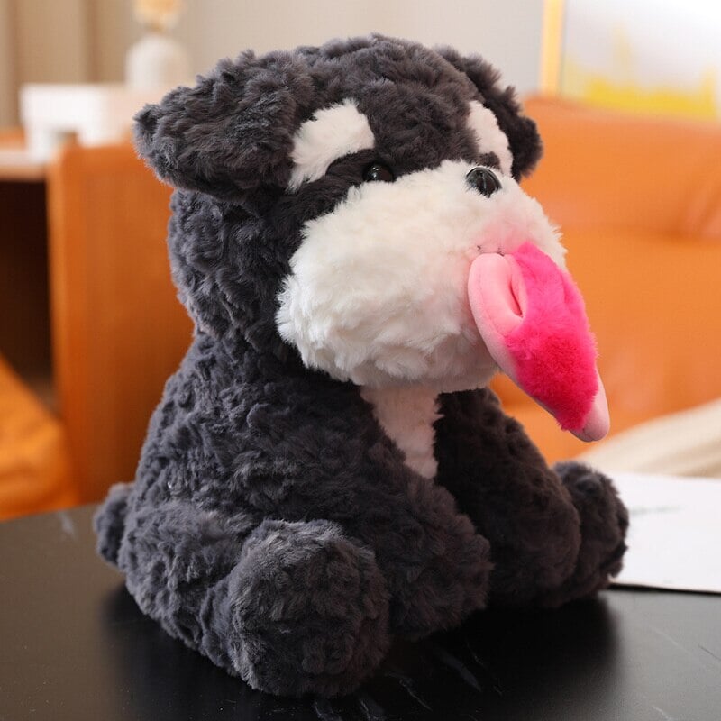 Maliben | Kawaii Sooty The Black Fluffy Dog With Slipper Plushie