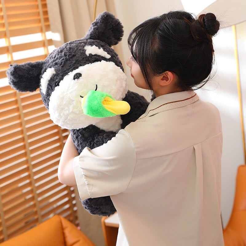 Maliben | Kawaii Sooty The Black Fluffy Dog With Slipper Plushie