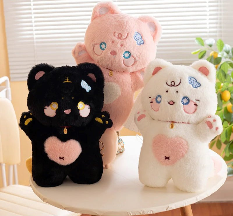 Maliben | Kawaii Starry Fluffy Cat Heart Plushies