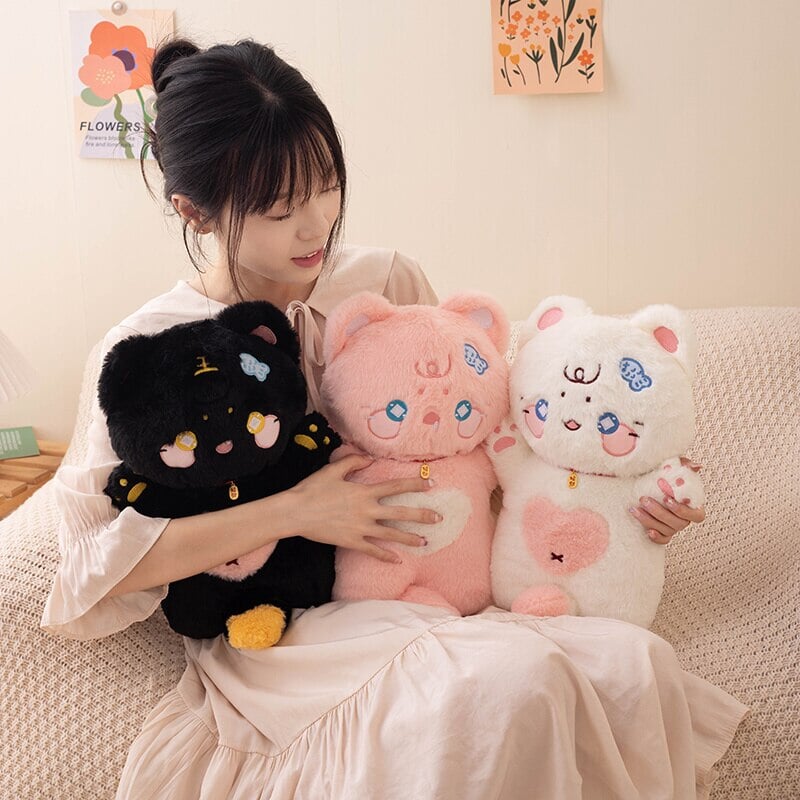 Maliben | Kawaii Starry Fluffy Cat Heart Plushies