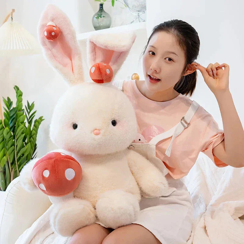 Maliben | Kawaii White Bunny Mushroom Plushie