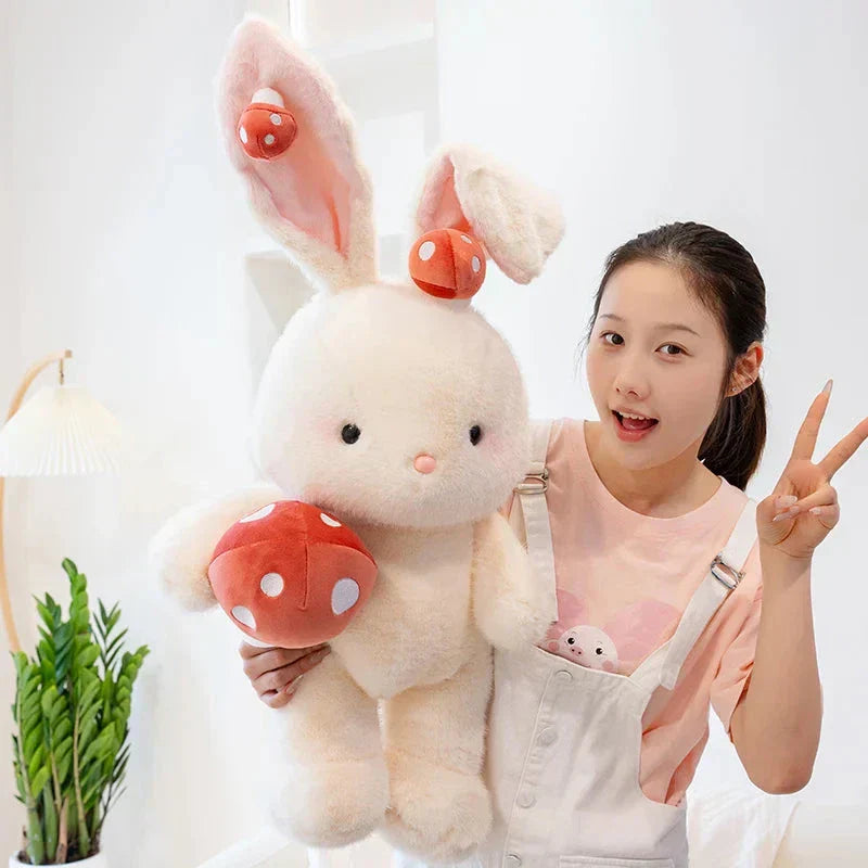 Maliben | Kawaii White Bunny Mushroom Plushie