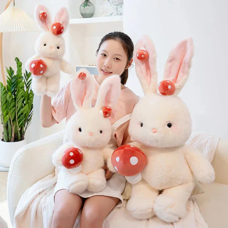 Maliben | Kawaii White Bunny Mushroom Plushie