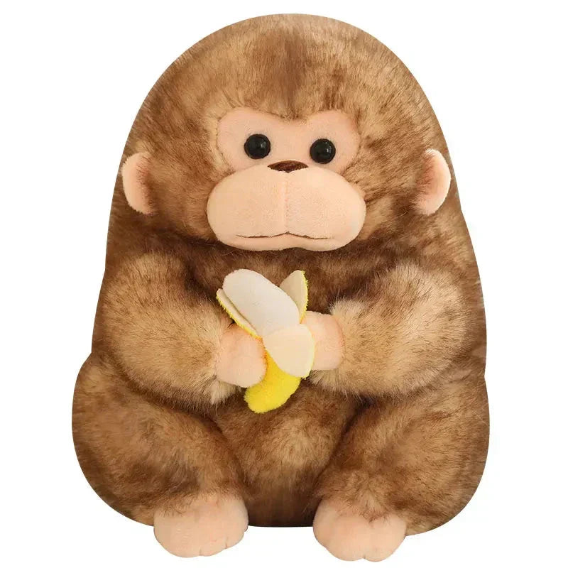 Maliben | Kawaii Yellow Brown Chunky Monkey With Banana Plushie